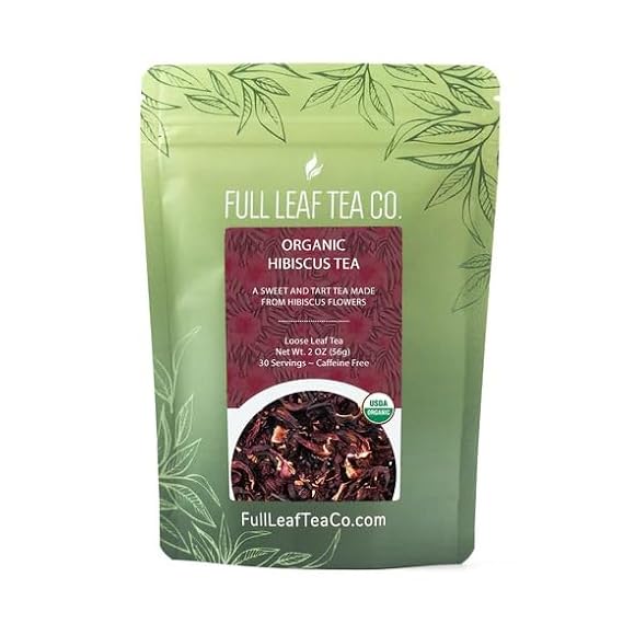 Organic Hibiscus Loose Leaf Tea - 2oz Bag (Approx. 30 Servings) | Full Leaf Tea Co.