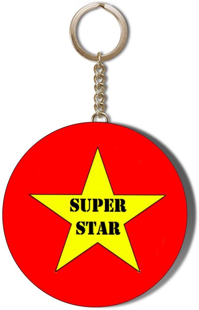 SUPERSTAR RED 58mm CHAIN KEYRING BOTTLE OPENER