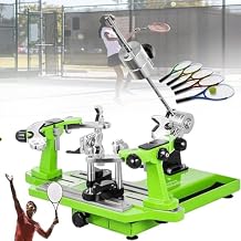 Tennis Racquet Stringing Machine (6-Point Mounting) + 360-Degree Turntable, Tabletop Racket String Machine, Badminton Racket Stringing Machine