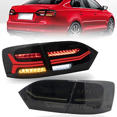 VLAND Tail lights Assembly Fit for 2011-2014 Jetta 6th Gen, Smoked