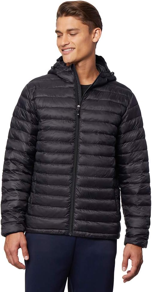 32 Degrees Mens Lightweight Water-Resistant Packable Puffer Down Alternative Jacket