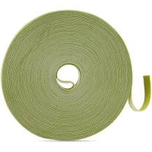 KINGLAKE Garden Ties Plant Tape Ties Nylon Plant Tape Strap 65.6 Feet Plant Support Tape Reusable Garden Tape 1/2'' Army Green Plant Tape For Climbing Plants,Tomato,Vines,Cables,Flowers,Indoor Outdoor