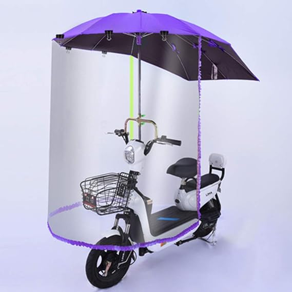 Motorcycle Umbrella Sun Shade Rain Cover, Electric Car Umbrella Canopy, Universal Car Motor Scooter Umbrella Mobility Sun Shade Rain Cover