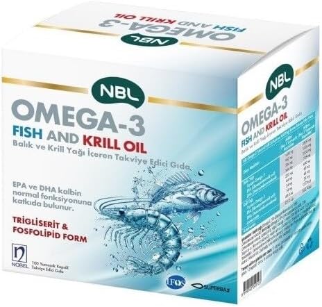 NBL Omega3 Fish/Krill Oil Teg 100 Kapsül Gıda Takviyesi