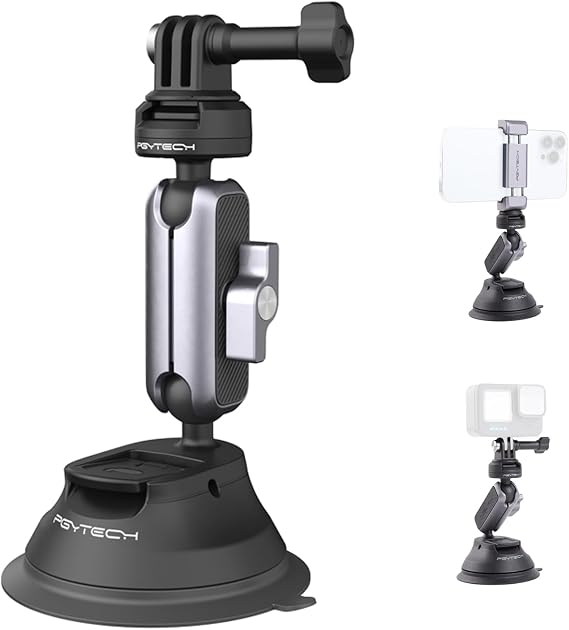 PGYTECH CapLock Quick Release Suction Cup Car Mount for Camera