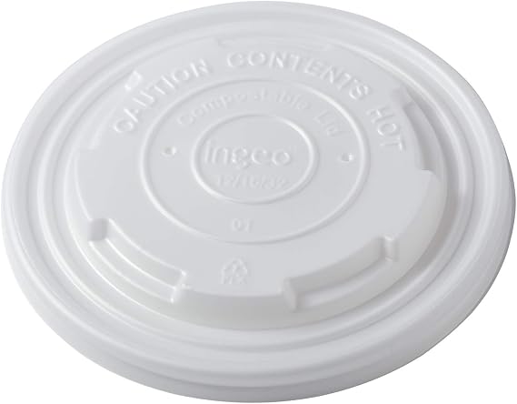 100% Compostable Lid for 12-32 oz. PrimeWare Hot or Cold Food Container/Case / 500ct