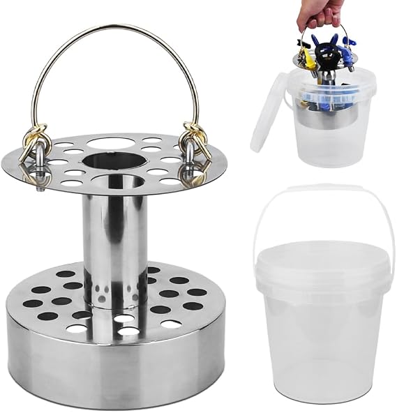 Spray Tips Equipment Cleaner and Organizer, Keeps Spray Tips, Tip Guard and Airless Spray Gun Filter Clean,  with 1-Gallon Plastic Pail, The Equipment Can be Disassembled and Assembled