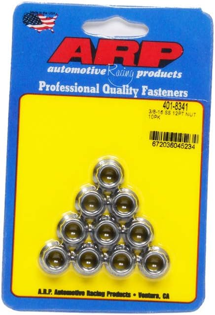 ARP 401-8341 3/8-16 SS 12pt nut kit