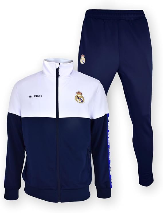 Real Madrid Men's Tracksuit - Size S to XXL - Season 2024/2025 - Football Tracksuit - Official Real Madrid Tracksuit
