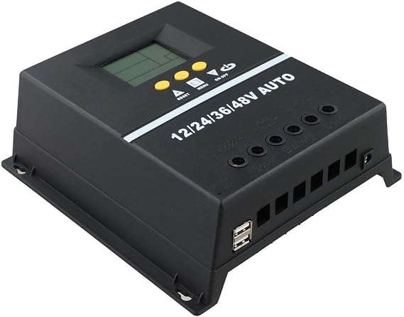 150A MPPT Solar Charge Controller 12V 24V 36V 48V With LCD Display, Dual USB Charging Ports Output For Off-Grid Solar Panel Setup(shell)