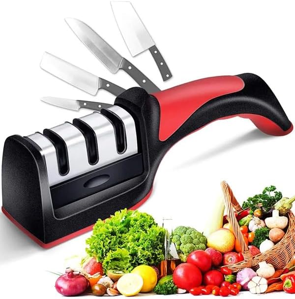 Bıçak Bileme Aleti 3 Açılı Elmas El Bıçakları Bileme Aparatı Ergonomik Saplı Bıçak-Bileyici, 235453BVAKBLEME
