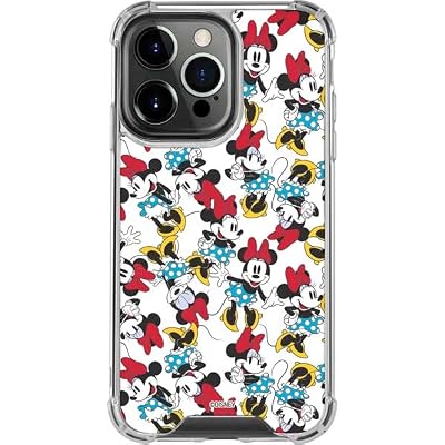 Skinit Clear Phone Case for iPhone 14 Pro - Officially Licensed Disney Rockin Minnie Mouse Design