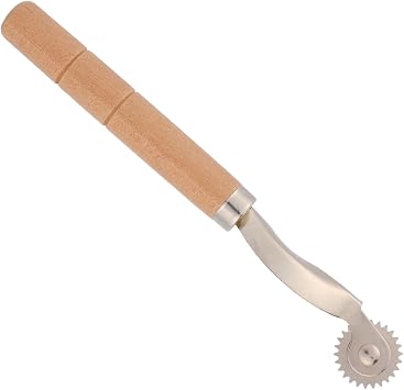 Box Resizer Tool, Tear-Free Cardboard Creaser Tool with Wooden Handle Dashed Line Scoring Wheel for DIY Paper Craft Gift Box Making Bookbinding