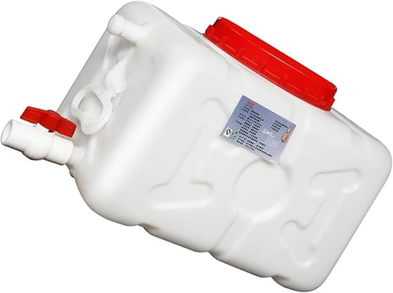 Water Tank Camping Square Barrel Household Water Storage Container Plastic Exterior Tank Barrels Thick White Rectangle Outside Bulk Water Reservoir (50L)