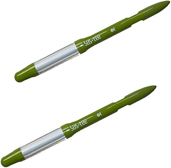 Sustee Aquameter (Small Green Refillable - Bundle of 2) - House Plant Soil Moisture Meter, Humidity Sensor Probe, Water Level Indicator - Best for Indoor Potted Plants