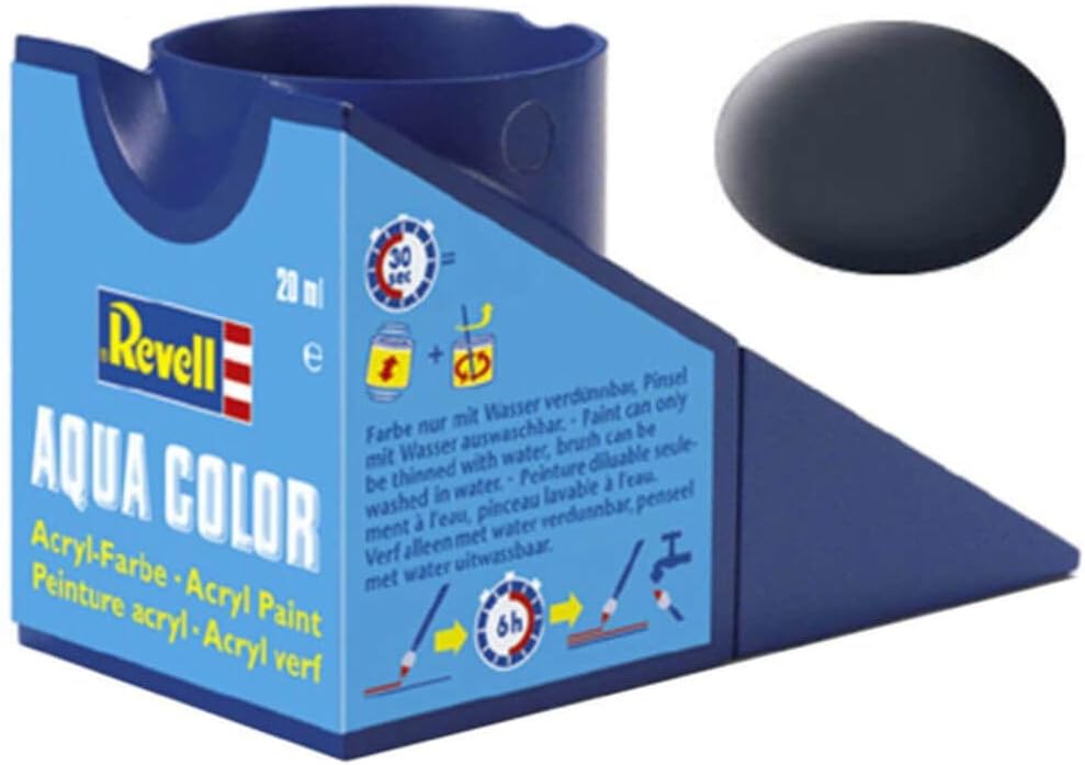 Revell - Water Based Model Paint Tank Gray Mat 18 Ml (36178)