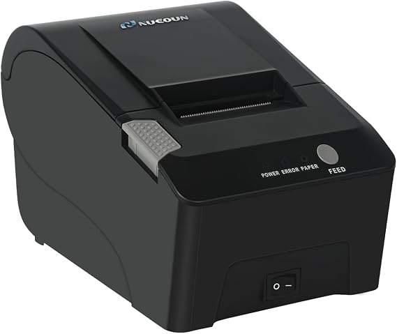 NUCOUN Receipt Printer VCP-58PLUS 58mm Thermal POS Receipt Printer, RS-232 Serial & Cash Box Interface,Connect VC-7 VC-3 Money Value Counter with RS-232 Cable