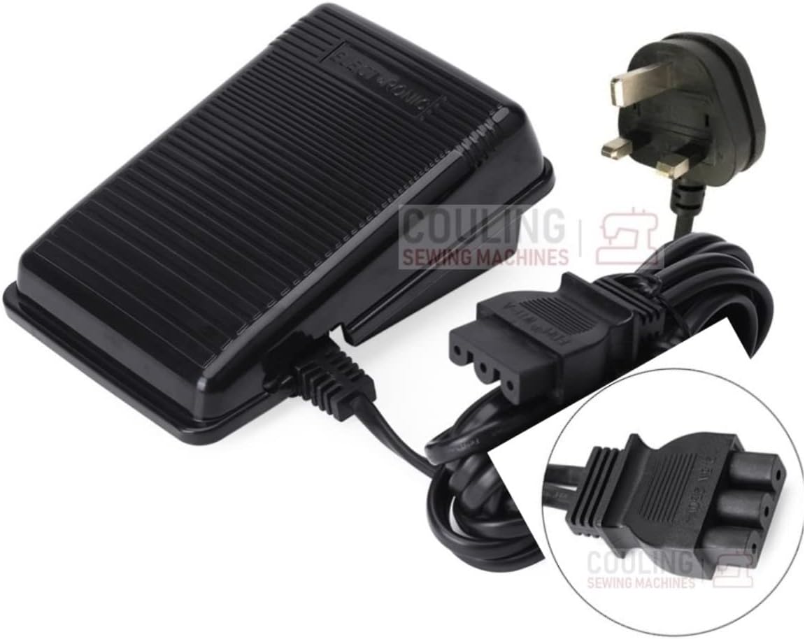 Singer Foot Control Pedal Lead - 3 Line Pin Overlockers  HD Heavy Duty Range 4411 4423 5511 5523