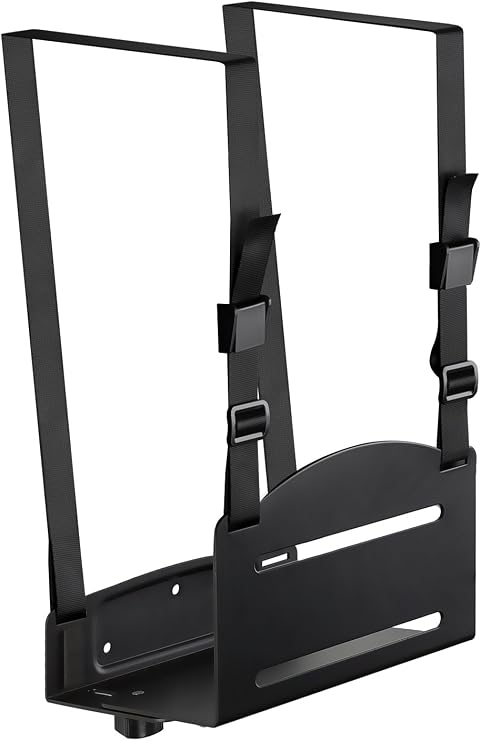 Mount-It PC Under Desk and Wall Mount, Computer Tower Holder, Black