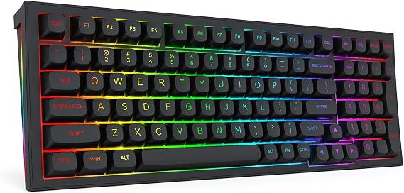 Redragon K723 Wireless Mechanical Gaming Keyboard, Creamy Switches, Black