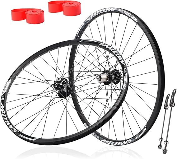 Quick Release Mountain Bike Wheelset 26/27.5Inch Aluminum Alloy Bikes Rims Front 100mm/Rear 135mm Disc Brake 32H Hubs For 7/8/9/10/11 Speed Cassette