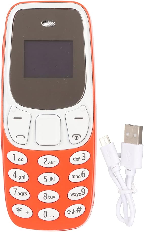GSM 2G Mini Mobile Phone Unlocked, 380mAh | Dual SIM Card Cell Phone, Tiny Handheld Device with Hands Bluetooth Dialler, Portable ABS Travel Phone