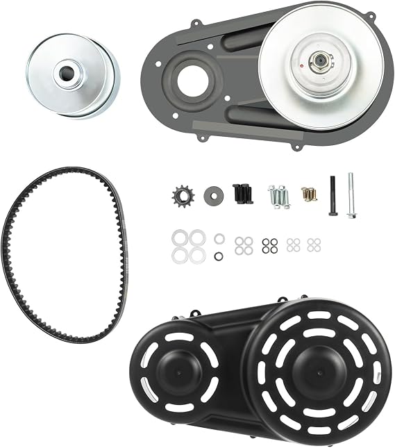 Futchoy 1 Torque Converter 1 Inch Bore Torque Converter 16 hp 40 Series Torque Converter Kit with A 1" Straight Crankshaft with 1/4" Keyway for Go Kart 8HP-16HP Engines