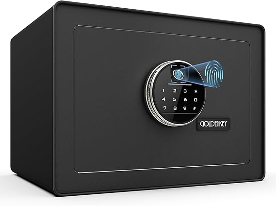 1.2 Cu.Ft Luxury Fingerprint Safe for Jewelry, Velvet Lining, Charge Port