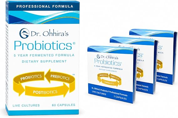 Essential Formulas Dr. Ohhira's Probiotics Professional Formula - 60 Capsules with Bonus 3 Travel Size Samples (6 Capsules Bonus)