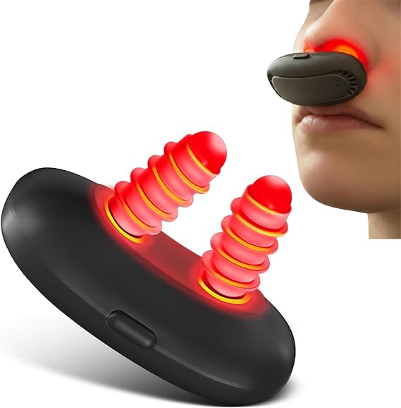 Respi-Relief Red Light Nasal Therapy Device, RespiRelief Nasal Red Light Therapy, Physiotherapy Nasal Soothing Device for Nose Nasal Clearing Instrument, Infrared Light Therapy Instrument (Black B)