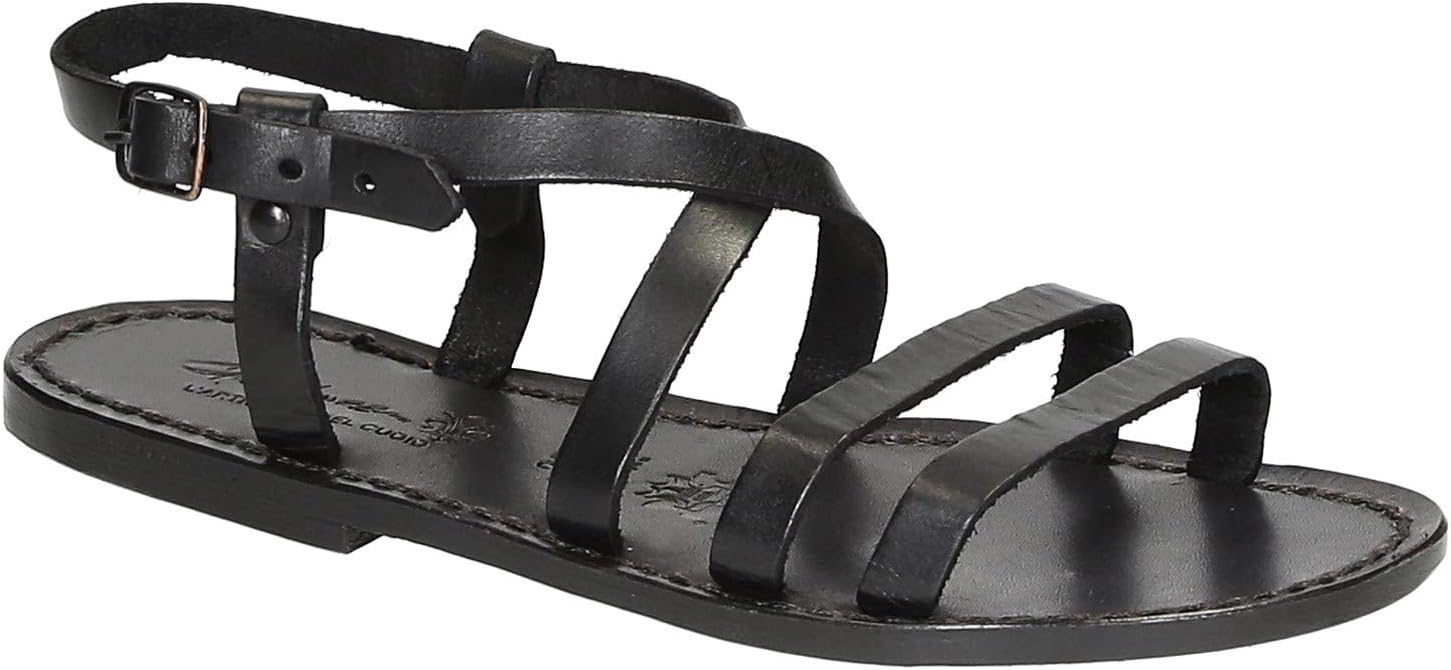 Women's tan Leather Sandals Hand Made in Italy