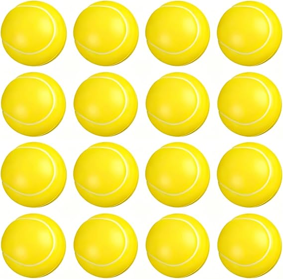 18Pcs Foam Balls Bulk Pack, Durable Foam Ball for Training and Practice, Foam Tennis Balls for Beginner Players, Soft Tennis Balls for Youth Sports and Recreation