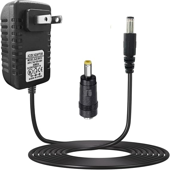 9.5V AC/DC Adapter Power Cord for Casio Keyboard Adapter-Compatible with LK-135 WK-225 CTK-2500 CTK-2400 CTK-2550 CTK-1100 WK-220 LK-165 CTK-2090 SA-76 SA-46