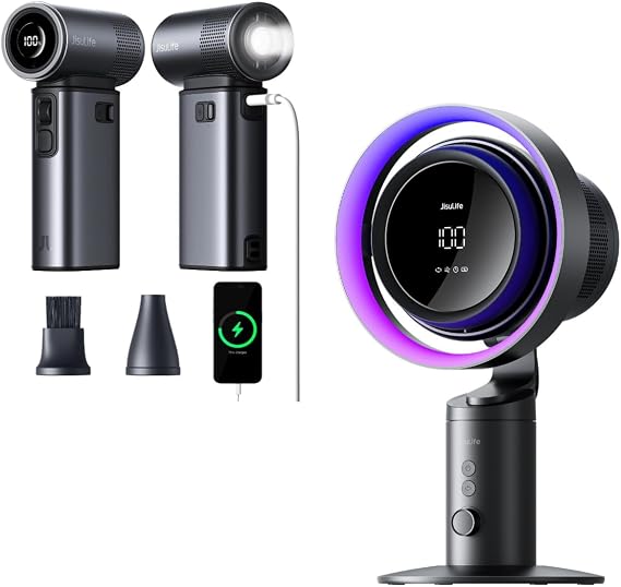 JISULIFE Portable Handheld Fan Ultra2 Table Fan Pro3