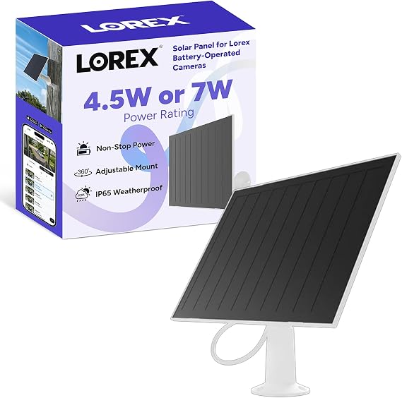 Lorex Solar Panel for Battery Operated Cameras