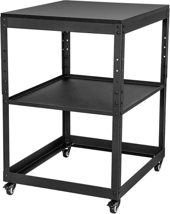 Tool Stand With Wheels, Casters & Melamine Wooden Table Top, Power Tool Stand For Miter Saw, Drill Press, Belt Sander, Bench Grinder, Band Saw, Scroll Saw, Planer