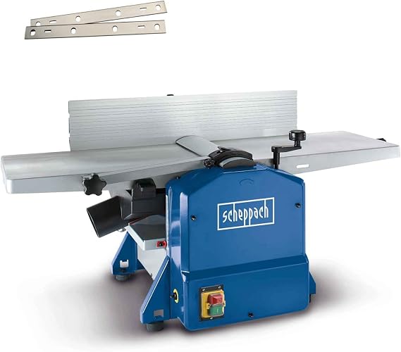 Scheppach Planer & Jointer HMS1080 | Power 1500W | Planing Width 254 mm | Pass Height: 120 mm | Iron Rotation Speed 9000 min-1 | Plus 2 Extra Irons