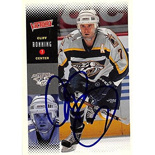 Sports Memorabilia Autograph Warehouse 224184 Cliff Ronning Autographed Hockey Card - Nashville Predators, FT 2000 Upper Deck Victory - No. 130