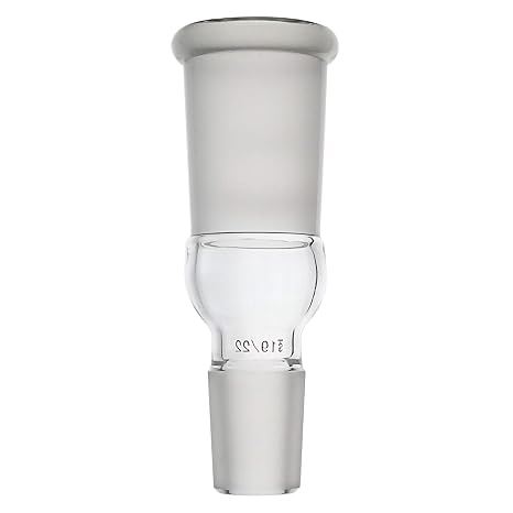 Laboy Glass Enlarging Adapter, 24/40 Outer Joint to 19/22 Inner Joint, Standard Taper Borosilicate 3.3 Glass Joint Converter for Chemistry Distillation Lab Glassware
