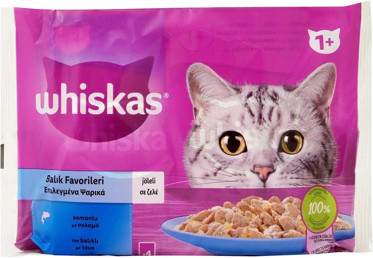 Whiskas Pouch Fish Favorites Adult Cat Canned 85gr 4 pack