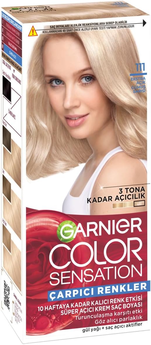 Garnier Çarpıcı Renkler Saç Boyası 111 Ekstra Açık Gümüş Sarısı