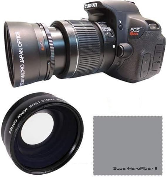 58MM 0.43x Professional HD Wide Angle Lens for Canon EOS Rebel 77D T7i T6s T6i T6 T5i T5 T4i T3i T3 SL1 1100D 700D 650D 600D 550D 1100D 1200D 1300D SL2 XT XTI XS XSI ELAN