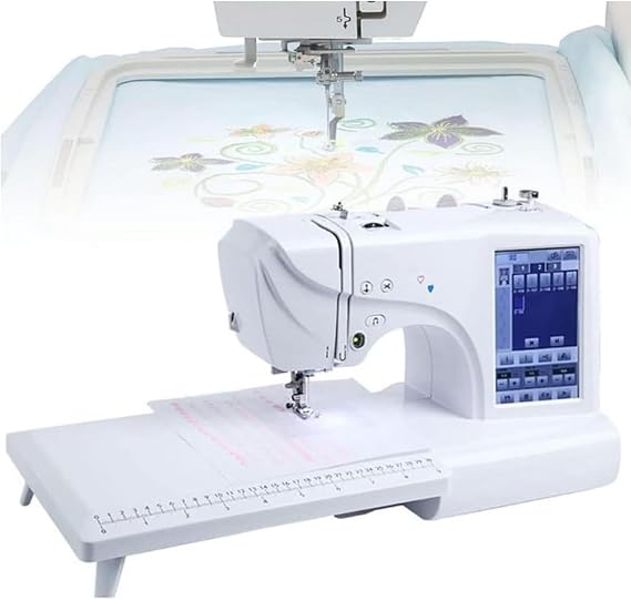Embroidery Machine,158 Built-in Designs Includes 132 Sewing Stitches, 210 Letters, 4" x 9,2" Embroidery Area, Large 7" LCD Touchscreen, USB Port