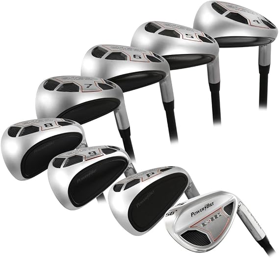 Powerbilt Golf EX-550 Hybrid Iron Set, Men's Right Handed 4-SW (8 Clubs), Senior Flex Graphite