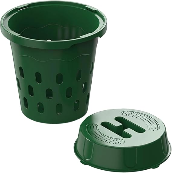 inground worm composter - outdoor equipment with holes - in ground worm composter bin,for backyard raised bed vegetable plot nursery farm park beginners gardeners
