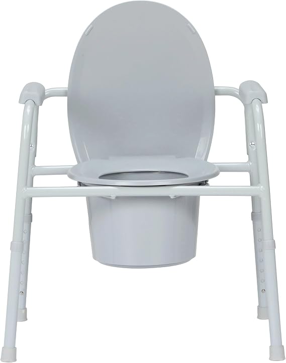 McKesson Commode Chair with 12 qt Bucket, 13 3/4 in, 4 ct