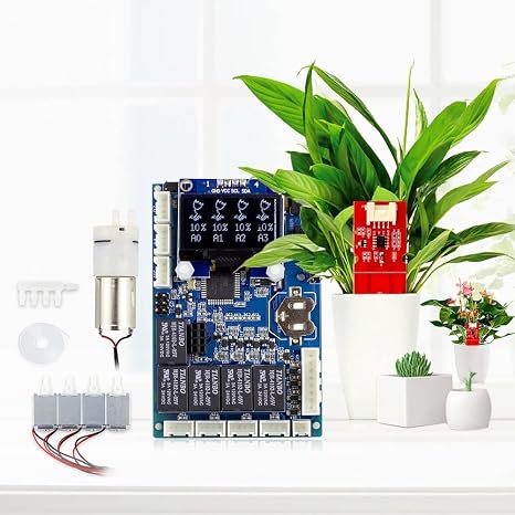 Elecrow Plant Watering System Compatible with Arduino, Capacitive Soil Moisture Sensors DIY Gardening Self Watering Device Automatic Watering for Garden Patio Lawn Plant Flower Herb Potted