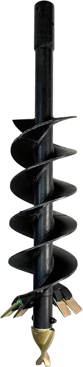 9" Extra Heavy Duty Earth Auger, 2" Round Drive, 48"