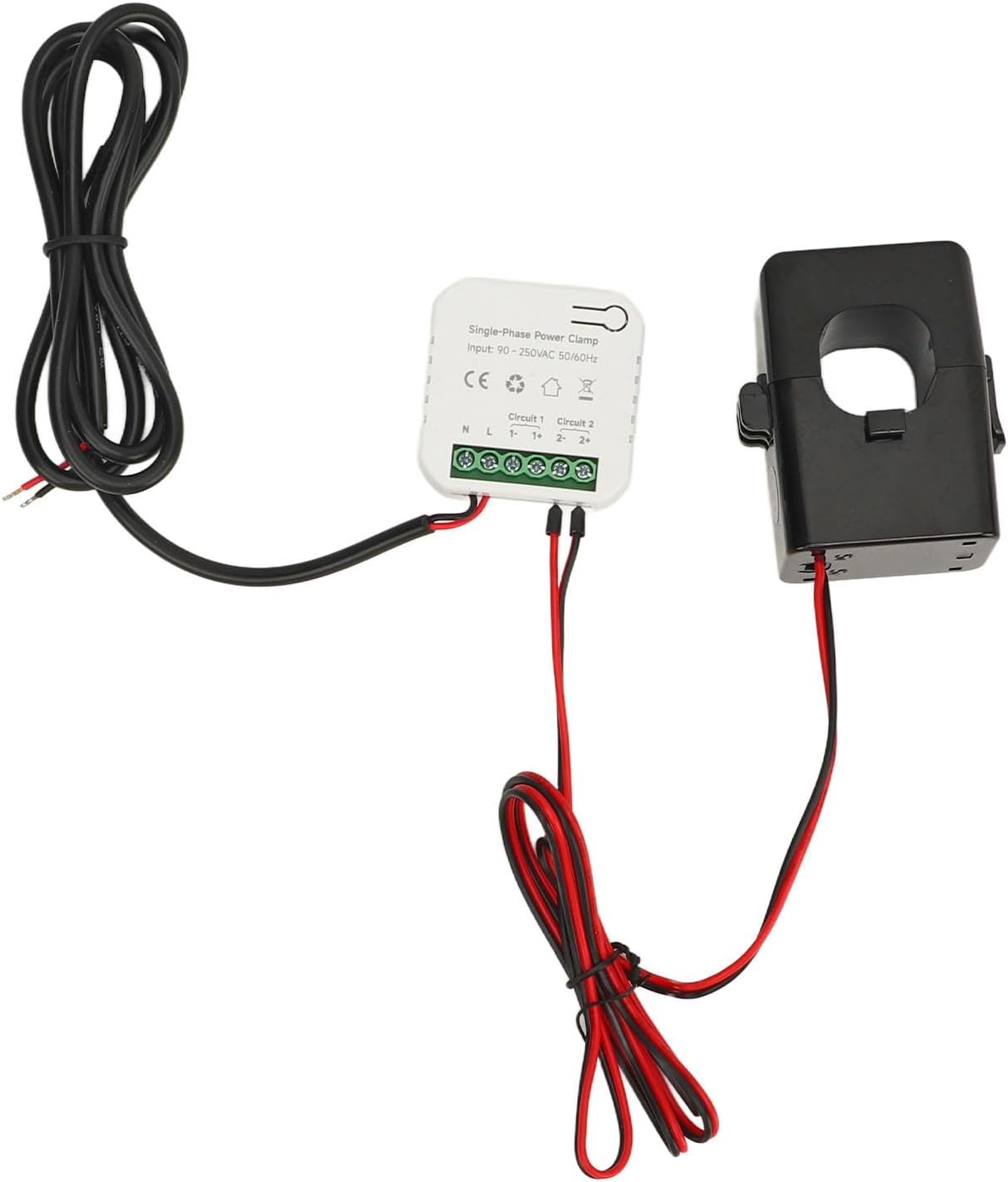 Energy Monitor, Home Energy Monitor, Kuuleyn Smart Energy Monitor with 300a Ct Clamp Sensor Accurate Real Time Data Record App Viewing for Zigbee Ct Sensor 90 to 250vac