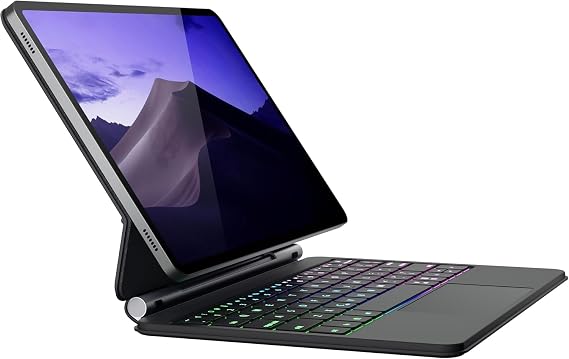 Fogy Compatible Magic Keyboard Touchpad Rgb Illuminated Illuminated Keyboard Case Folio for Samsung Galaxy Tab S11/S10 Lite/S10 Fe/S9/S9 FE/S8/S7
